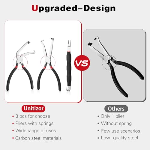 3 Pcs Electrical Disconnect Pliers, Fuel Line Disconnect Tool | Automotive Tools Electrical Connector Pliers Set Includes 37960, 37980 Connector Separator for Cars