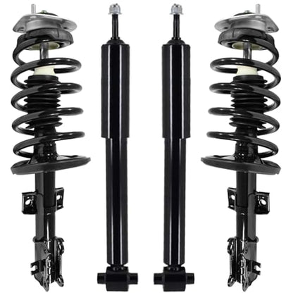 Detroit Axle - Struts & Shocks Suspension Kit for 2003-2014 Volvo XC90 | 2 Front Struts w/ Coil Springs 2 Rear Shock Absorbers 2004 2005 2006 2007 2008 2009 2010 2011 2012 2013 Replacement - size: 4AQ54270/ 4 Struts