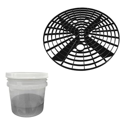 Yourkar 2 PCS Car Wash Bucket Inserts, Plastic Vehicle Wash Bucket Insert Detail Grit Trap, Auto Wash Dirt Collectors Fits 12 Inch Diameter Bucket, Universal Car Accessories (Black, 1PCS) - color: Black, 1pcs