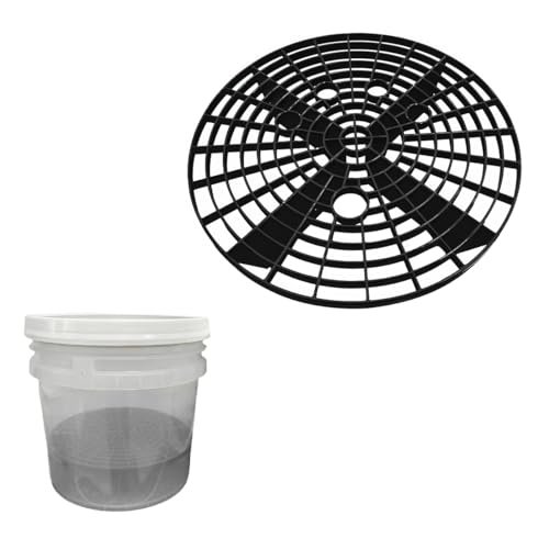 Yourkar 2 PCS Car Wash Bucket Inserts, Plastic Vehicle Wash Bucket Insert Detail Grit Trap, Auto Wash Dirt Collectors Fits 12 Inch Diameter Bucket, Universal Car Accessories (Black, 1PCS) - color: Black, 1pcs