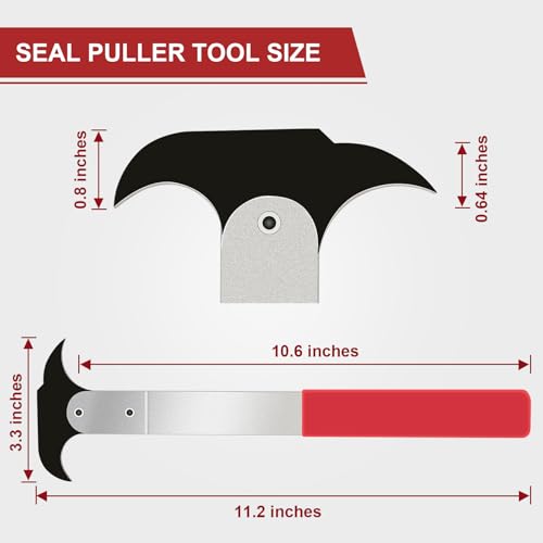 XUDYVCO Seal Puller, 3rd Generation Oil Seal Removal Tool with 30% Thicker Dual Hook Tips and Heat-Treated Steel, Seal Puller Tool Perfect for Car, SUV, Light Truck and Machine Repair