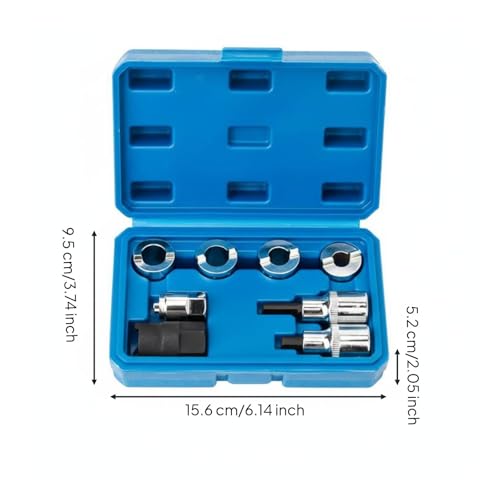 8 Pieces Shock Absorber Tool Kit High-Grade Alloy Steel Steel Shock Absorber Removal Tool High Hardness Vehicle Support Strut Spreader Socket Kit