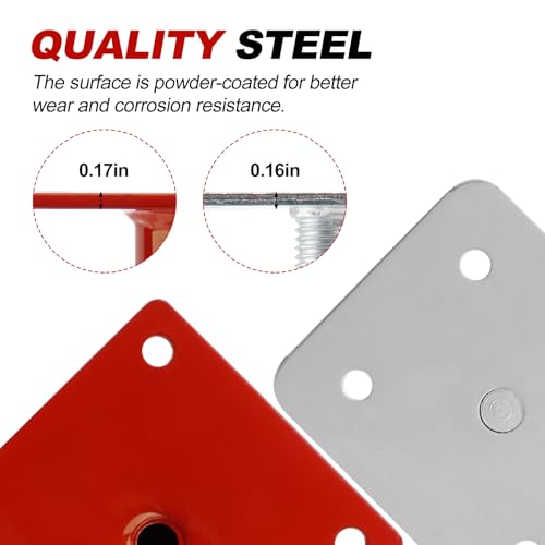 House Floor Jacks for Leveling, 16.5-20.5" Screw Jacks Post 6600lbs | Basement Floor Jacks for Crawl Space, 4 Pack, Red - size: 4X
