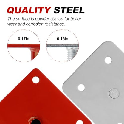 House Floor Jacks for Leveling, 16.5-20.5" Screw Jacks Post 6600lbs | Basement Floor Jacks for Crawl Space, 4 Pack, Red - size: 4X