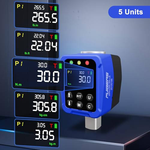 Digital Torque Adapter 1/2" Drive 1.1-22 Ft-lb/1.5-30 Nm, Digital Torque Wrench Converter with LCD Display ±1% Accuracy, for Bike & Motorcycle Maintenance DIY - size: 1/2" 1.1-22 FT.LB Digital Torque Adapter