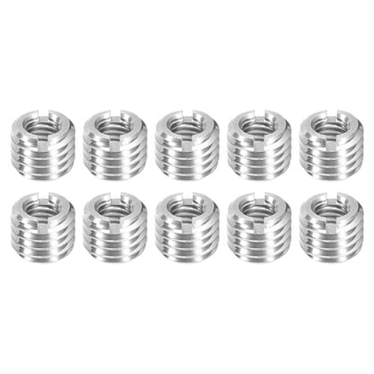 uxcell 10Pcs Threaded Inserts, M6-1x8 & M10-1.5x8 Stainless Steel 303 Screw Thread Sleeves Thread Repair Insert for Mechanical Equipment - size: M6-1x8 & M10-1.5x8mm