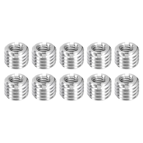 uxcell 10Pcs Threaded Inserts, M6-1x8 & M10-1.5x8 Stainless Steel 303 Screw Thread Sleeves Thread Repair Insert for Mechanical Equipment - size: M6-1x8 & M10-1.5x8mm