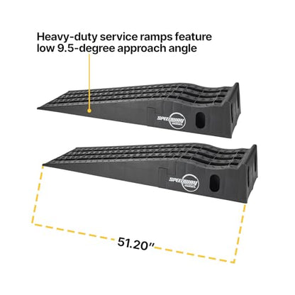 Speedway Low Profile 2-Piece Detachable Car Ramps, 7,200 lb.