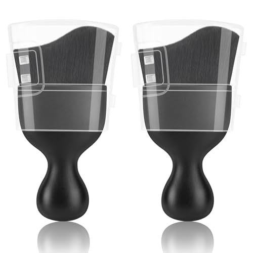 Amrules 2 PCS Car Interior Detailing Brush, Auto Car Dusting Brushes, Soft Bristles Duster Removal Cleaning Tool for Dashboard Interior, Exterior, Skylight, Leather, Dust Brush, Black - color: Black