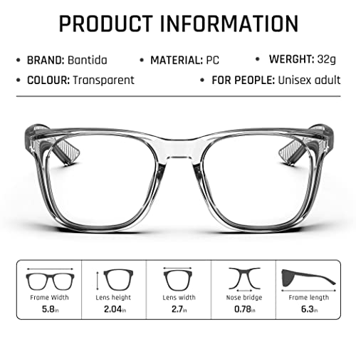 Safety Glasses Anti-Fog Goggles Protective Eyewear Anti Blue Light Protection Glasses For Women And Men - color: Clear