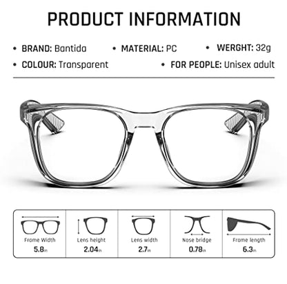 Safety Glasses Anti-Fog Goggles Protective Eyewear Anti Blue Light Protection Glasses For Women And Men - color: Clear