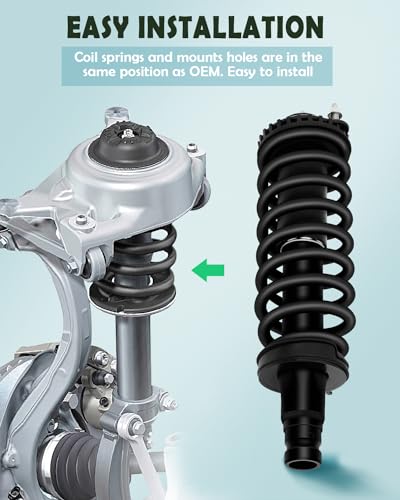 SCITOO Front Struts Spring Assembly 02-09 for Chevrolet Trailblazer 2PCS | Complete Strut 2002-2009 for GMC Envoy Rear Struts and Shocks Absorber with Coil Spring Replacement 171341 - style: 2*Front Complete Strut
