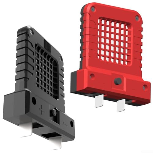 2PCS LED Inspection Lantern 14W Portable Work Light for Compatible for 20V 21V Power Tool Batteries Adjustable Socket Compact Flood Lamp for Camping and Jobsite(Black+red)