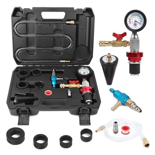 Coolant Vacuum Refill Kit Quick Airlift Coolant Refill Tool, Universal Adapters, Precise Flow Control Pneumatic Vacuum Fill Coolant, Cooling System Vacuum Purge & Refill Kit for Most Vehicles