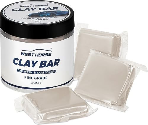 Light Clay Bars Auto Detailing, Clay Bar for Cars Paint Protective Film, Paint Surface, Plastic and Metal Detailing(3x100g,White,Light) - style: Light