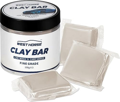 Light Clay Bars Auto Detailing, Clay Bar for Cars Paint Protective Film, Paint Surface, Plastic and Metal Detailing(3x100g,White,Light) - style: Light