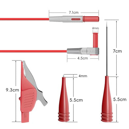 Goupchn Multimeter Test Leads Kit 8PCS Test Cable Set | Alligator Clips, Wire Piercing Test Probes for Fault Location, Electronics Repairing - style: P1309