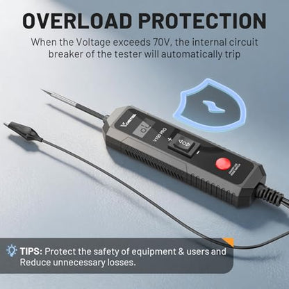 VDIAGTOOL V100 PRO Power Circuit Probe Tester, 6V-30V DC Multifunctional Car Test Light Automotive with Component Activation, Voltage, Continuity Test, Overload Protection for Car SUV RV Motorcycle