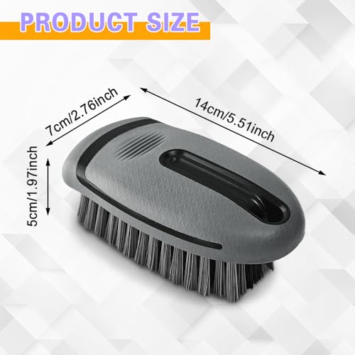 Carpet and Upholstery Cleaning Brush, Household Hard Bristle Brush, Car Plastic Gap Cleaning Brush, Universal Auto Detailing Brush for Car Interior Seat, Clothes and Sofa Cleaning - color: Gray