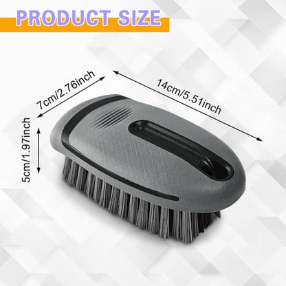 Carpet and Upholstery Cleaning Brush, Household Hard Bristle Brush, Car Plastic Gap Cleaning Brush, Universal Auto Detailing Brush for Car Interior Seat, Clothes and Sofa Cleaning - color: Gray
