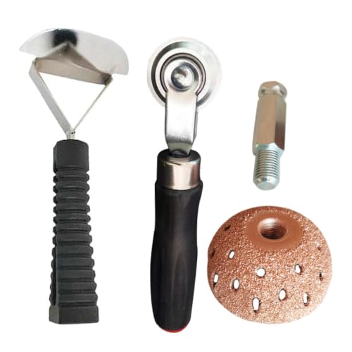Heavy Duty Car Tire Repair Kit with Bowl-Shaped Grinding Head and Pressure Roller, Compact Tire Patch Tools for Quick and Easy Repairs, for Keeping in Your Trunk
