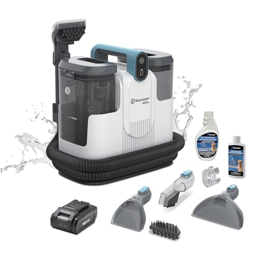 Vacmaster 600 Series 24V Cordless Portable Carpet & Upholstery Spot Cleaner Machine, 16Kpa Power Suction, with Hose Cleaning Tool and Versatile Tools for Pets, Area Rugs & Couches – DSCC2401 0101 - color: Blue