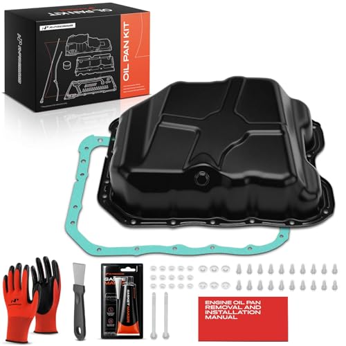 A-Premium 2.0L 2.4L Engine Oil Pan Sump with Plug, Gasket & Bolts, Compatible with Jeep Compass Patriot 2007-2017 & Dodge Journey 2009-2020, Avenger 2008-2014, Caliber & Chrysler 200, Sebring - style: Complete Oil Pan Kit