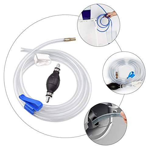 Cabilock 2sets Manual Hose for Fish Tank and Automotive Oil Transfer Flexible Water Siphon Pump Kit Multi-purpose Water Extraction Tool for Home and Car Use