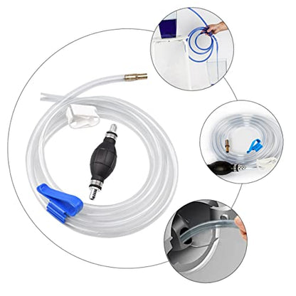 Cabilock 2sets Manual Hose for Fish Tank and Automotive Oil Transfer Flexible Water Siphon Pump Kit Multi-purpose Water Extraction Tool for Home and Car Use