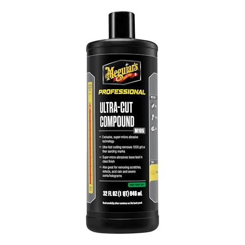 Meguiar’s Mirror Glaze Ultra-Cut Compound, Car Polishing Compound for Car Paint to Remove Light Defects and Restore Clarity; Use On Cars, Trucks & Suvs - 32 Fl Oz - size: 32 Oz, style: Ultra-Cut Compound