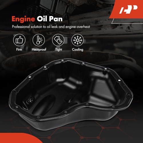 A-Premium Lower Engine Oil Pan Sump with Drain Plug Compatible with Toyota Camry 2010-2017 Highlander 2009-2019 Sienna 2011-2013 Avalon Lexus ES300h 2013-2018 2.5L 2.7L