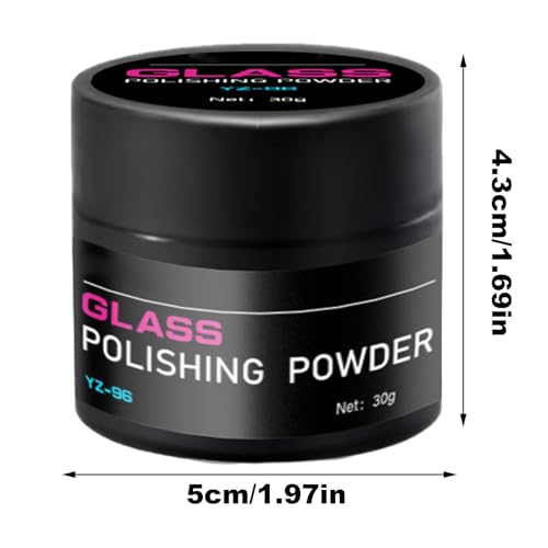 Cerium Oxide Glass Polishing Powder | Car Glass Oil Film Cleaner | Multifunctional Scratch Remover Window Repair Tool with Polishing Pad, Removes Wiper Marks, Swirls, and Water Spots - color: 30G