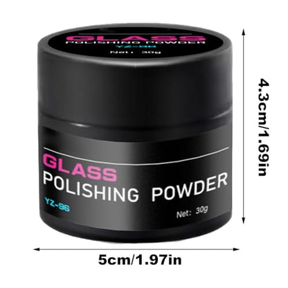 Cerium Oxide Glass Polishing Powder | Car Glass Oil Film Cleaner | Multifunctional Scratch Remover Window Repair Tool with Polishing Pad, Removes Wiper Marks, Swirls, and Water Spots - color: 30G