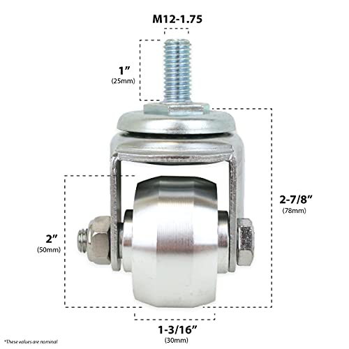 Replacement Aluminum Racing Jack Caster Wheels for 3 Ton Floor Jacks (2 Pc Set)