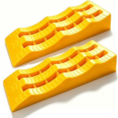 3-Step Rv Levelling Ramps Heavy-Duty Anti-Skid Camper Leveling Blocks 2Pack Trailer ramps for Height Adjustable