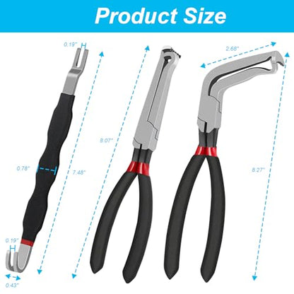 PPZ Electrical Disconnect Pliers Kit 3Pcs,37960,37980,13120,Automotive Electrical Terminal Connector Separator Removal Tool, Electric System Repair Tools,Electrical Connector Removal Tool - color: Black 3 Pcs