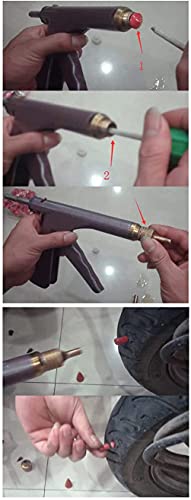 DNYSYSJ Tire Plug Gun Mushroom Tire Plug Kit Tire Plugger Tubeless Tyre Plug Gun Repair Kit with Rubber Plugs Car Auto Tire Repair Kit,Grand Pistol Tire Plug in Dark Green