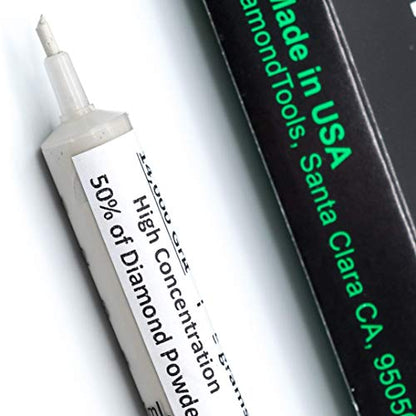 TechDiamondTools Diamond Polishing Compound Polishing Paste USA Made 14,000 Grit 0-1 Microns for Marble Glass Metal Rock Jewelry Resin Silver Chrome Gemstone with High Concentration of Diamond Powder - size: 14,000 grit / 0-1 microns