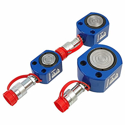 AMZCNC 5T Hydraulic Ram Cylinder Low Profile Hydraulic Cylinder Jack Single Section Mini Jack Ram 7mm Stroke - size: 5T