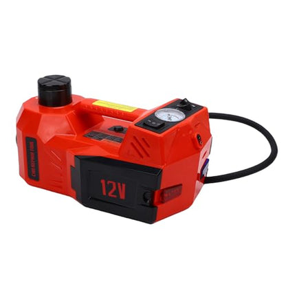 Luocute Electric Car Jack Kit, 5 Ton 12V Powered Hydraulic Jack with Tire Inflation Pump and Impact Wrench, for Vehicle Lifting and Emergency Roadside Assistance