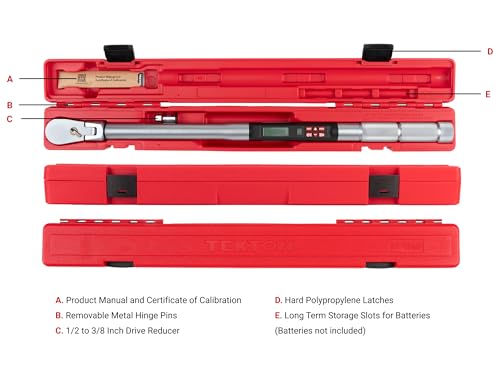 TEKTON 1/2 Inch Drive Electronic Torque Wrench | TRQ82123 - size: 1/2 inch