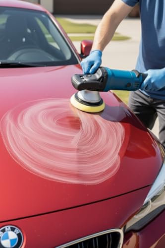 NEW! 8 Amp 6 in. Forced-Rotation Dual-Action Polisher Kit with Compounding & Polishing Foam Pads, 3200–9600 OPM, Soft-Start, MVC Anti-Vibration, 25 ft Cord – Compatible with HERCULES Polishing Systems