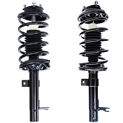 Detroit Axle - Front Struts for Ford Focus 2000 2001 2002 2003 2004 2005, Struts w/Coil Spring Assembly Quick Install Ready Shocks Replacement Suspension - size: 171504_171505/PAIR