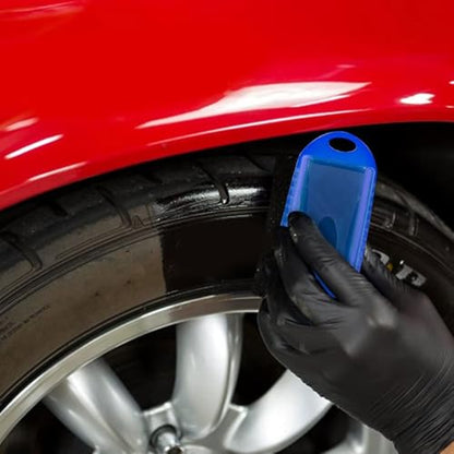Wheel Brush with Cap for Car Detailing, Soft Polyester Cotton Rim Cleaner for Brake Dust, Yellow(Blue)