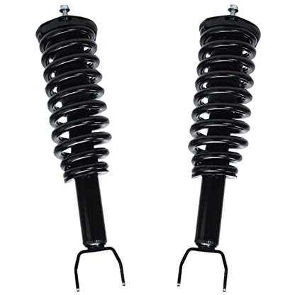 Detroit Axle Replacement for 2005-2009 Dodge Dakota Mitsubishi Raider 2WD/RWD Front Quick Install Struts w/Coil Spring Assembly + Sway Bar Links - 4pc - size: 4QS2200321/Sway Kit