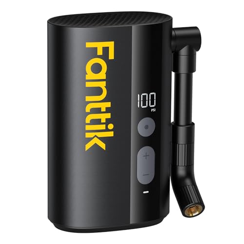 Fanttik X9 Ace Mini Bike Pump, 32s Fast Inflate Bike Pump with Gauge, 150PSI Electric Air Pump with Presta and Schrader Valve, Suitable for Motorcycle, Road Bike, Electric Bike, MTB