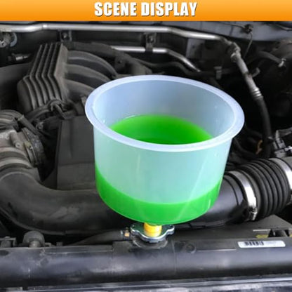 No-Spill Coolant Funnel Kit, Spill-Proof Coolant Filling Funnel Radiator Flush Kit with Adapters, Universal Radiator Bleeder Funnels Fill Kit for Most Cars (15PCS) - color: 15PCS