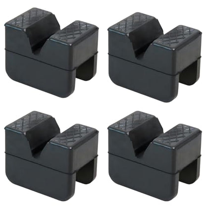 Jack Pad Adapter, Anti-Slip Jack Stand Lift Point Rubber Pads, Heavy Duty Slotted Frame Rail Pinch Weld Protector, Universal Jacks Pad Adapter Accessories for Floor Jack (4PCS) - size: 4PCS