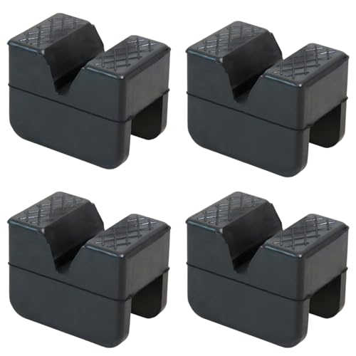 Jack Pad Adapter, Anti-Slip Jack Stand Lift Point Rubber Pads, Heavy Duty Slotted Frame Rail Pinch Weld Protector, Universal Jacks Pad Adapter Accessories for Floor Jack (4PCS) - size: 4PCS