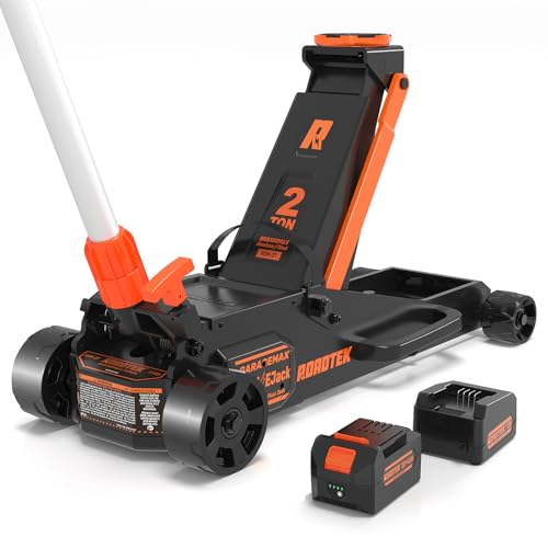 2 Ton Electric Floor Jack, Low Profile Aluminum and Steel Jack for Quickly Car Lift, Hydraulic Service Jack, 4000 lbs Capacity. Lifting Range 3-1/2" to 18-1/4" - size: 2 Ton